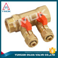 Yuhuan TMOK usine directe d&#39;alimentation, en laiton à deux voies / trois voies / quatre voies collecteur de chauffage / refroidissement système ségrégateur de l&#39;eau